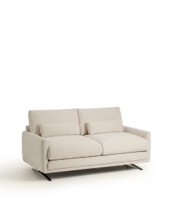 Canapea bej din textil pentru 2 persoane Veliro Chenille Kave Home