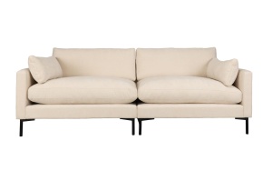 Canapea bej din textil pentru 3 persoane Summer Zuiver