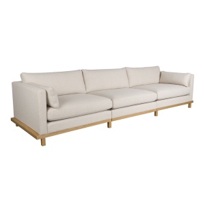 Canapea bej din textil pentru 4,5 persoane Blossom Zuiver