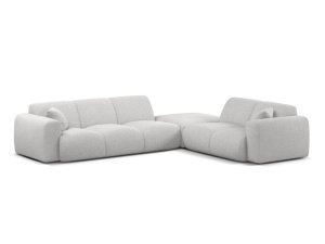 Canapea cu colt argintie din textil pentru 6 persoane Molino Eden Right Micadoni