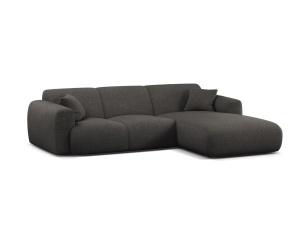 Canapea cu colt gri inchis din textil pentru 4 persoane Molino Eden Right Micadoni