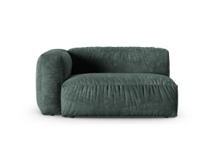 Canapea cu colt modulara albastru petrol din catifea pentru 1 persoana Martina 160 Left XL Micadoni