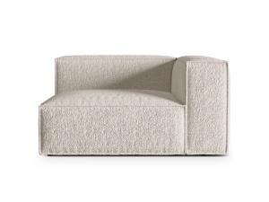 Canapea cu colt modulara bej din textil pentru 1 persoana Nuria 145 Boucle Right Micadoni