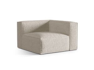 Canapea cu colt modulara bej din textil pentru 1 persoana Nuria Boucle Micadoni