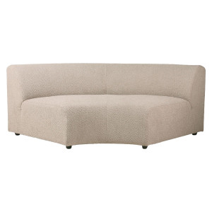 Canapea cu colt modulara grej din poliester 150 cm Jax Corner HK Living