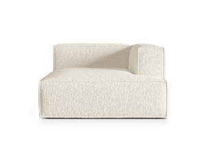 Canapea cu colt modulara ivorie din textil pentru 1 persoana Nuria 147 Boucle Right Micadoni