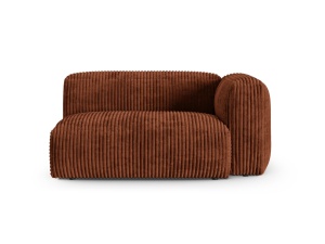 Canapea cu colt modulara maro caramiziu din textil pentru 1 persoana Martina 160 Right Corduroy XL Micadoni