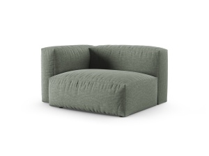 Canapea cu colt modulara verde muschi din textil pentru 1 persoana Martina 120 Left XL Micadoni