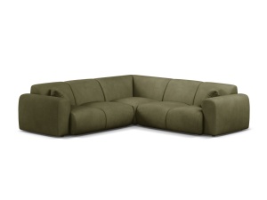 Canapea cu colt verde deschis din textil pentru 5 persoane Molino Chenile Micadoni