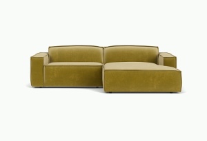 Canapea cu colt verde fistic din textil 252 cm Edge Right Royal Pistache - 52 FEST