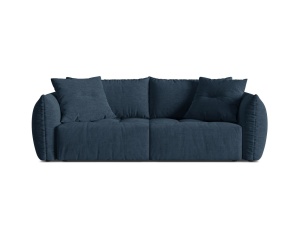Canapea extensibila albastru navy din textil pentru 3 persoane Bloom Wind Micadoni