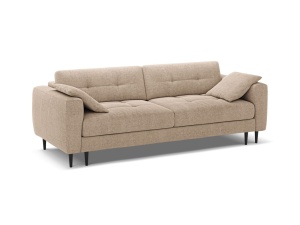 Canapea extensibila bej nisipiu din textil pentru 3 persoane Bemy Sorella Micadoni