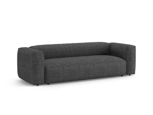 Canapea extensibila gri antracit din textil pentru 3 persoane Martina Boucle Micadoni