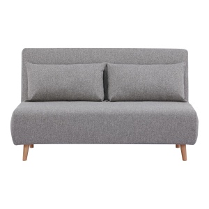 Canapea extensibila gri din textil pentru 2 persoane Marlow House Nordic