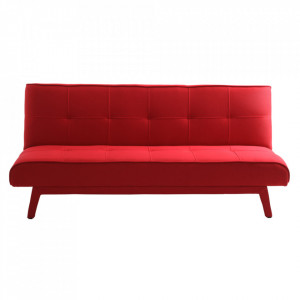 Canapea extensibila rosie din textil si metal 178 cm Modes Custom Form