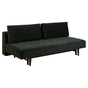 Canapea extensibila verde inchis din textil pentru 3 persoane Blain Actona Company