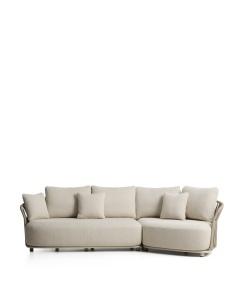Canapea exterior ecru din textil pentru 3 persoane Osani Kave Home