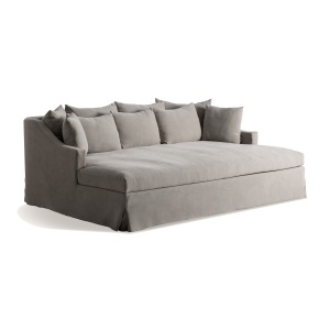 Canapea grej din textil pentru 3 persoane Corbun Vical Home