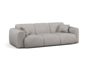 Canapea gri deschis din textil pentru 3 persoane Molino Chenile Micadoni