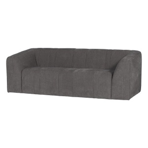 Canapea gri din textil pentru 2 persoane Omaire Woood