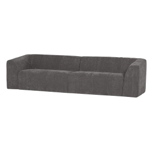 Canapea gri din textil pentru 4 persoane Omaire Woood
