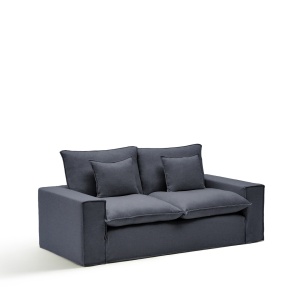 Canapea gri inchis din textil pentru 2 persoane Anarela 220 Kave Home