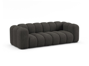 Canapea gri inchis din textil pentru 3 persoane Lupine Chenille Micadoni