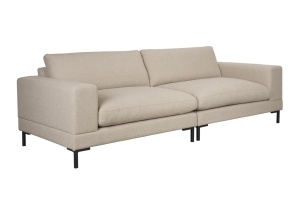 Canapea maro cappuccino din textil pentru 3 persoane Wester Zuiver