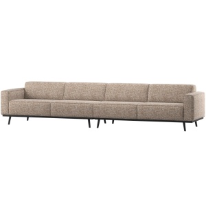 Canapea maro deschis din textil pentru 4 persoane Statement XL Woood