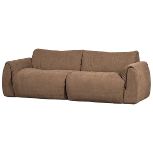 Canapea maro din textil pentru 2 persoane Baggy Chenille Woood