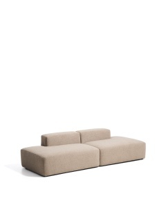 Canapea maro din textil pentru 3 persoane Blok Chenille Kave Home