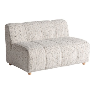 Canapea modulara alb antic/maro din textil pentru 1 persoana Boubiers Middle Vical Home
