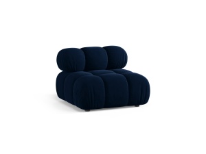 Canapea modulara albastru royal din catifea pentru 1 persoana Bellis Bluvel Middle Micadoni