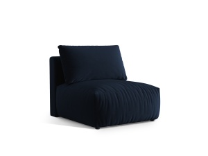 Canapea modulara albastru royal din catifea pentru 1 persoana Chris Small Micadoni