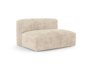 Canapea modulara bej deschis din textil pentru 1 persoana Martina Corduroy 132 XL Micadoni