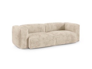 Canapea modulara bej deschis din textil pentru 3 persoane Martina XL Corduroy Micadoni
