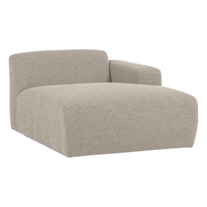 Canapea modulara bej din textil 112 cm Mojo Boucle Longue Right Woood