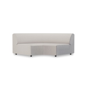Canapea modulara bej din textil 208 cm Jax Angle Round HKliving