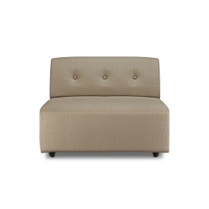 Canapea modulara bej din textil 89 cm Vint Pure Earth Middle HKliving