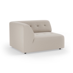 Canapea modulara bej din textil pentru 1.5 persoane Vint Left HKliving