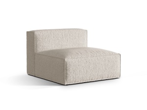 Canapea modulara bej din textil pentru 1 persoana Nuria Boucle Micadoni