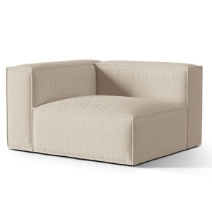 Canapea modulara bej din textil pentru 1 persoana Nuria Left Lib Micadoni