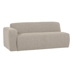 Canapea modulara bej din textil pentru 2 persoane Mojo Base Boucle Left Woood