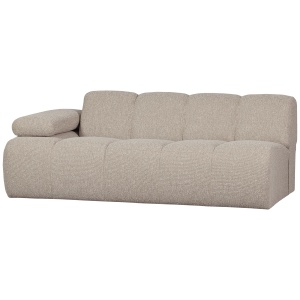 Canapea modulara bej din textil pentru 2 persoane Mojo Boucle Left Woood