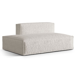 Canapea modulara bej din textil pentru 3 persoana Nuria Boucle Micadoni