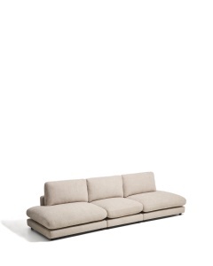 Canapea modulara bej din textil pentru 4 persoane Gala Microboucle Kave Home
