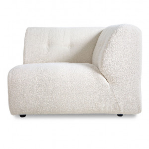 Canapea modulara crem din textil 94 cm Vint Right HKliving
