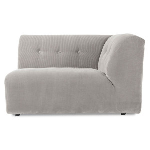 Canapea modulara crem din textil pentru 1,5 persoane Vint Right Corduroy HKliving