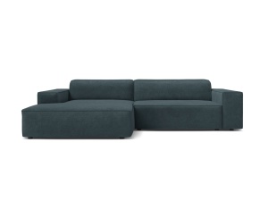 Canapea modulara cu colt albastru petrol din textil pentru 3 persoane Jodie Liberty Left Micadoni