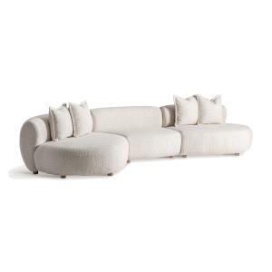Canapea modulara exterior alb antic din textil pentru 5 persoane Wenden Vical Home